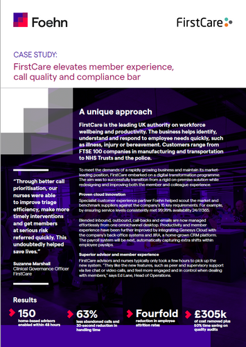 FirstCare Client Case Study